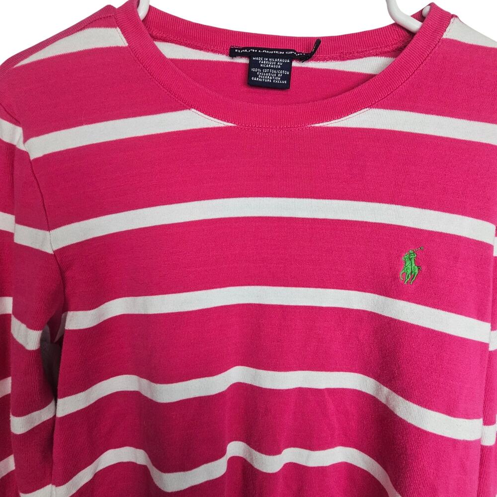 Ralph Lauren Sport Womens Striped Shirt Sz XL Classic Preppy Stretch Minimalist - Picture 2 of 8